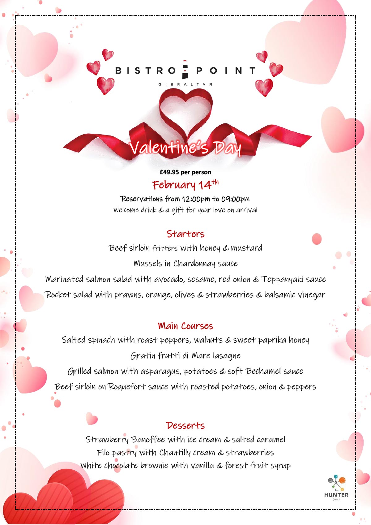 Valentines Menu